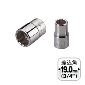 ソケットレンチ用ソケット(差込角19.0㎜)